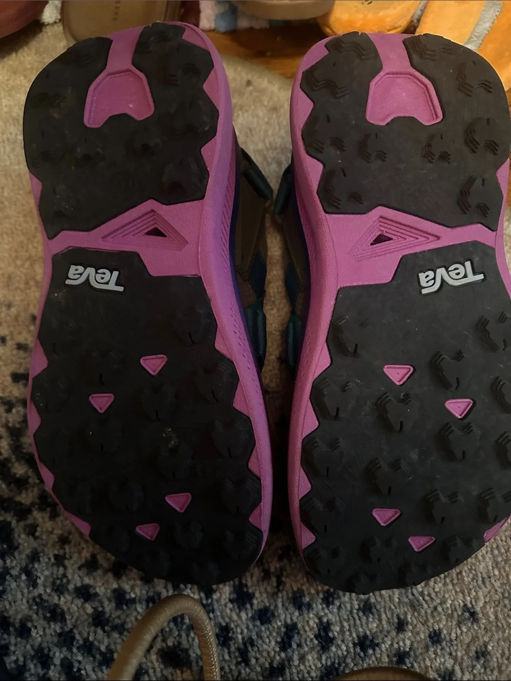 Teva womens Pink and Teal Strap Sandals
